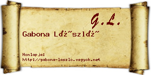 Gabona László névjegykártya