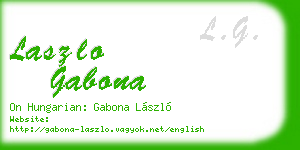 laszlo gabona business card